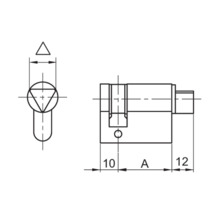 Demi-cylindre triangle dépassant série 566