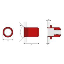 Ecrou à sertir cranté tête réduite