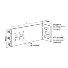Equerre de bardage galva