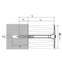Fixation isolant clou a frapper