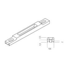 Gâche de coulissant en applique 2253