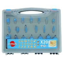 Meche de defonceuse assorties queue 8 mm (coffret de 20)