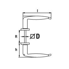 Bequille double reglable zamak