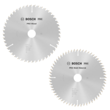 Kit 2 lames scie circulaire pro bois/multi mat 126mm