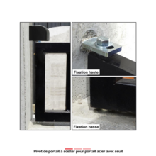 Kit pivot h+b portail à sceller