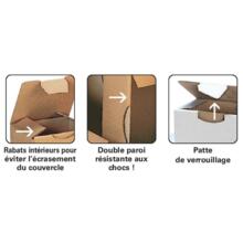 Lot 50x boites postale carton