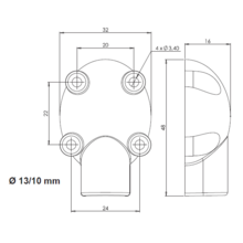 Passe-câble applique sewosy