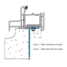 Patte d'appui ep 1,5 serie 100
