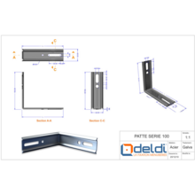 Patte d'appui ep 1,5 serie 100