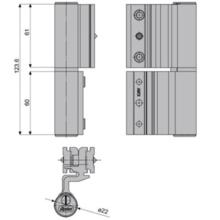 Paumelle 2 lames monza - portes lourdes