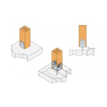 Pied de poteau en u a sceller ppd