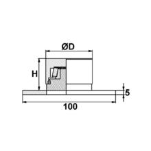 Pivot inferieur a roulement sur platine
