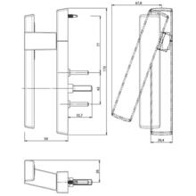 Poignée 20° sabba déportée 7482