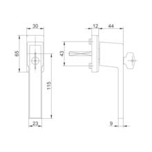 Poignée de fenêtre à clé reka