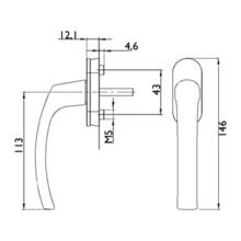 Poignée de fenêtre eva