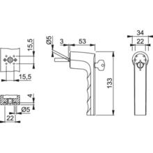 Poignée de fenêtre hamburg  kompakt à clé