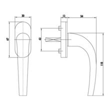 Poignée de fenêtre rio