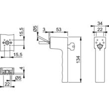 Poignée de fenêtre toulon  kompakt à clé
