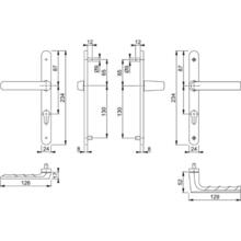 Poignée de porte étroite  étanche aev hamburg saillie  réduite