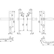Poignée de porte étroite  étanche aev new-york saillie  réduite