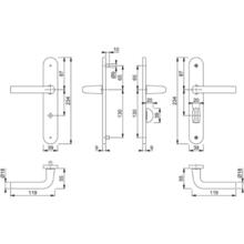 Poignée de porte large arles  entraxe 195mm