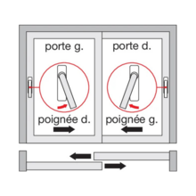 Poignée de coulissant  ergo20 toulon