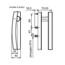 Poignée fixe symbiose 6657