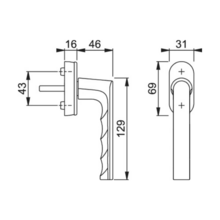 Poignée de fenêtre hamburg  secustik
