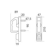 Poignée rotative antipanique