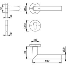 Poignée sur rosace  amsterdam