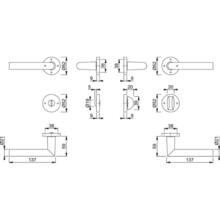 Poignée sur rosace  amsterdam