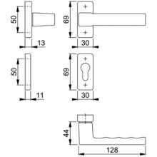 Poignée sur rosace toulon