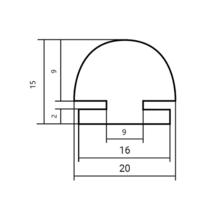Profil polyéthylène type 900