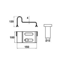 Sabot de portail a sceller
