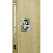 Serrure + cuvette ronde clé i inox galandage