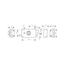 Serrure applique horizontale cylindre européen