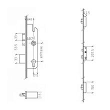 Serrure bs2600 rabaissée - têtières 26 à 34 clamée