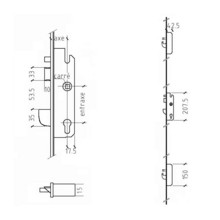 Serrure bs3700 standard - têtières 26 à 34 clamée