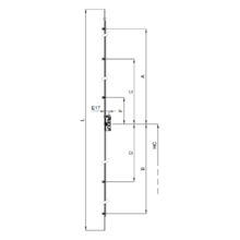 Serrure rouleau formula - entraxe 17