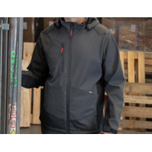 Softshell a capuche rock gris nuit