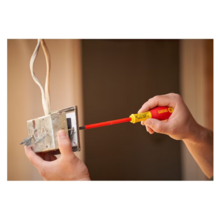 Tournevis isoles 1000v elec + pozi + testeur - jeu de 6pcs fatmax