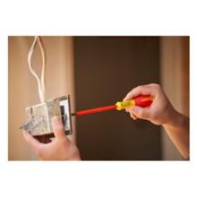 Tournevis isoles 1000v elec + pozi + testeur - jeu de 6pcs fatmax