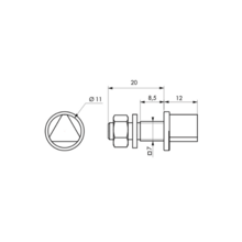 Triangle laiton à poser sur serrure