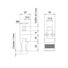 Verrou de condamnation fixation latérale