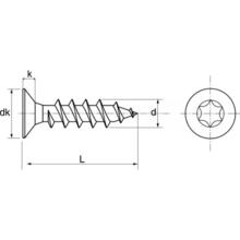 Vis bois inox a2 tf tx ft