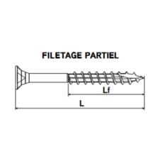 Vis bois rocket tête fraisée pozi